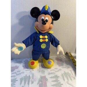 Vintage 1990 Mickey Mouse Marching Band Leader Squeak Plush By Mattel
